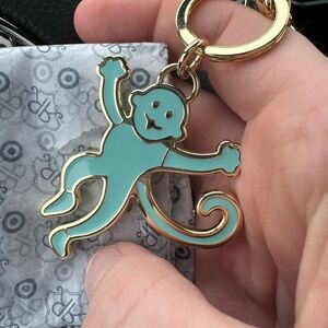 Turquoise Monkey Enamel Keychain - Women's Accessory